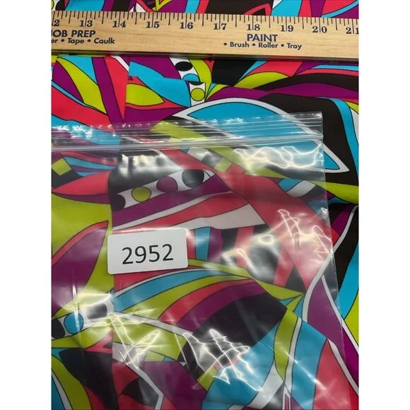 Jude Connally XL Sleeveless nylon Dress V-Neck Shift groovy psychedelic colorful - Picture 7 of 7